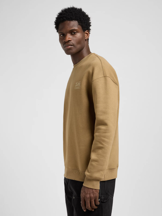 Lee Work Wear Essential Crew Sweatshirt Dark Khaki
