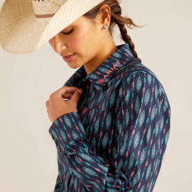 Ariat Team Kirby Stretch Shirt Wrinkle Resistant Backwoods Ikat