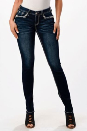 Grace in LA Zigzag Soft Denim SKINNY (Easy Fit)