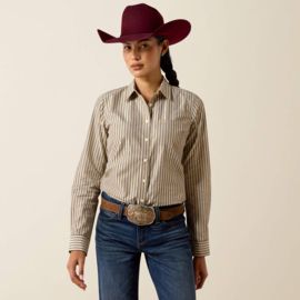 Ariat Kirby Stretch Shirt Wrinkle Resistant Chocolate Plum Stripe