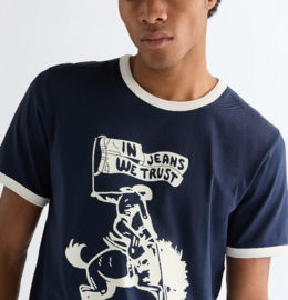 Wrangler Ringer T-shirt Navy