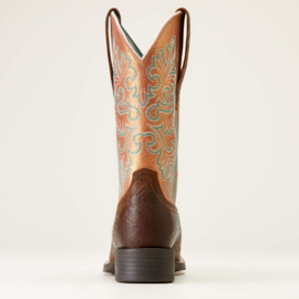 Ariat Round Up Wide Square Toe Stretch Fit Ladies Western Boots