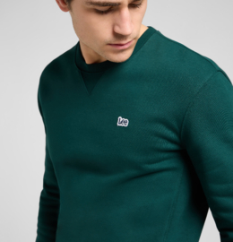 Lee Patch Crew Sweatshirt Jade Forest Green