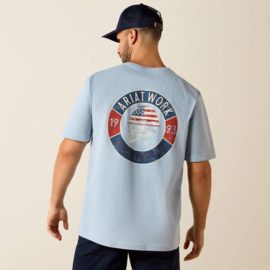 Ariat Rebar Cotton Strong Skull T-Shirt Dusty Blue