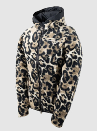Ranch Girls Hooded Polar Fleece Jacket 'Gaby' Leopard