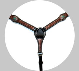 Breastplate Flower Medium with Turquoise