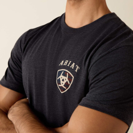 Ariat American Bison Classic Fit T-Shirt Charcoal