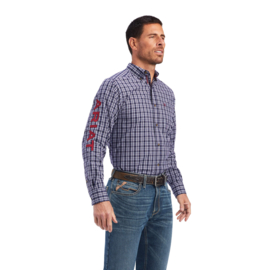 Ariat Pro Series Fitted Shirt Noell Martitime Blue
