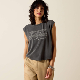 Ariat Dallas Cropped T-Shirt Charcoal