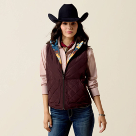 Ariat Dilon 2.0 Reversible Insulated Bodywarmer Chocolate Plum
