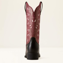 Ariat Round Up Holly Fairy Berry Wide Square Toe Ladies Boots