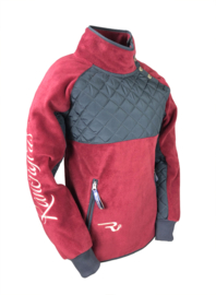 Ranchgirls Pro Shield -Fleece Sweater "ROSANNE" raspberry | carbon grey