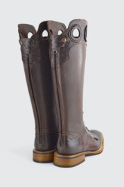 Secchiari Vernon Ostrich Dark Brown with ZIP