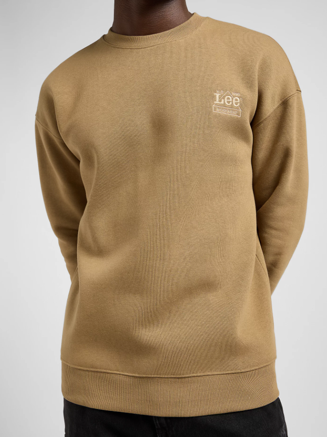 Lee Work Wear Essential Crew Sweatshirt Dark Khaki