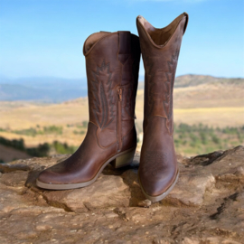 La Pintura Varsy Chela Brown Ladies Western Boots