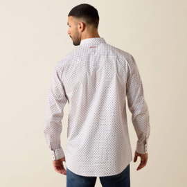 Ariat Tony Fitted Snap Shirt White Geo Print