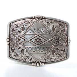 Nocona Rectangle Aztec Floral Buckle