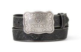 Ariat riem Black Floral Embossed Plate Buckle