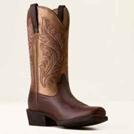 Ariat Round Up Narrow Cutter Toe Espresso Ladies Western Boots