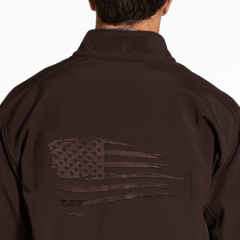 Ariat Logo 2.0 Patriot Softshell Water Resistant Jacket Coffee Bean