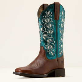 Ariat Round Up Holly Beasty Brown Ladies Western Boots