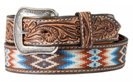 Riem 3D Brown Tooled Embroidered Inlay