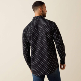 Ariat Truth Fitted Snap Shirt Black Paisley Print