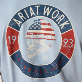 Ariat Rebar Cotton Strong Skull T-Shirt Dusty Blue