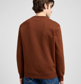 Lee Patch Crew Sweatshirt Luxe Brown