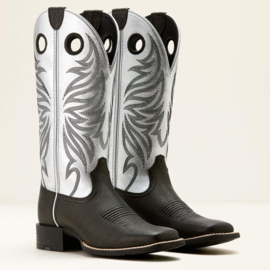 Ariat Round Up Ryder Western Ladies Boots Carbon/Silver