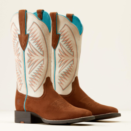 Ariat Round Up Ruidoso Cedar Roughout Ladies Western Boots