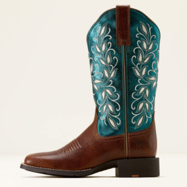 Ariat Round Up Holly Beasty Brown Ladies Western Boots