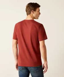 Ariat Vertical Logo Mens T-Shirt Sun Dried Tomato