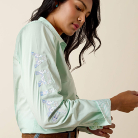 Ariat Team Kirby Stretch Western Shirt Dusty Aqua