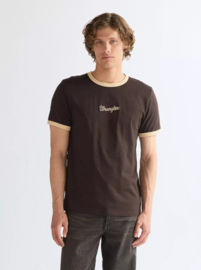 Wrangler Ringer T-shirt Chocolate