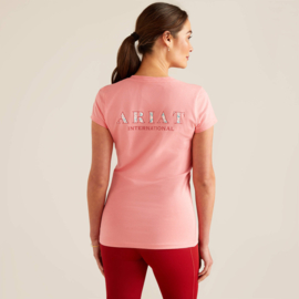 Ariat Petal Font Flamingo Plum Ladies T-Shirt