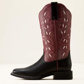 Ariat Round Up Holly Fairy Berry Wide Square Toe Ladies Boots