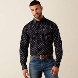 Ariat Truth Fitted Snap Shirt Black Paisley Print