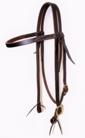 Trainingshoofdstel met frontriem Oiled Leather Brass Hardware