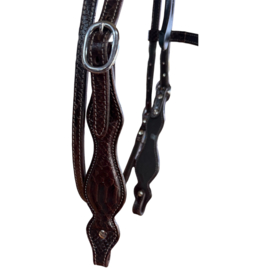Headstall Snake print Dark Brown