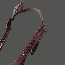 Showhoofdstel One Ear Star and Copper Dots