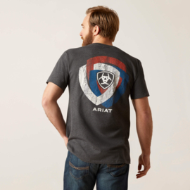 Ariat Wooden Badges T-Shirt Charcoal Heather