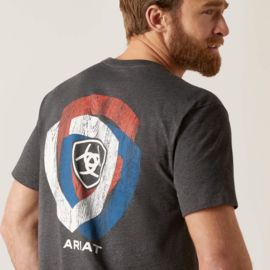 Ariat Wooden Badges T-Shirt Charcoal Heather