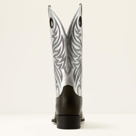 Ariat Round Up Ryder Western Ladies Boots Carbon/Silver