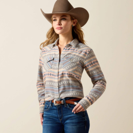Ariat Arizona Western Snap Shirt Ombre Blue Southwest