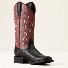 Ariat Round Up Holly Fairy Berry Wide Square Toe Ladies Boots