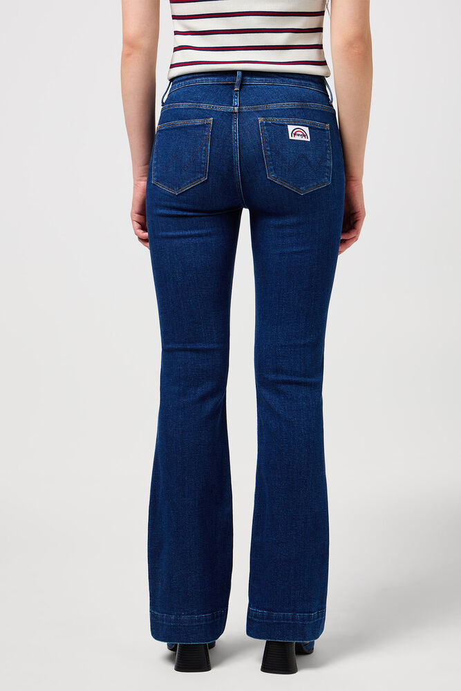 Wrangler Jeans Flare Dark Wash - Lengte 34"