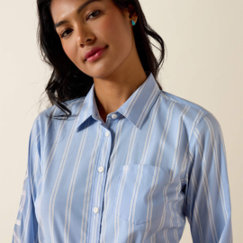 Ariat Team Kirby Stretch Western Shirt Ashleigh Blue Stripe