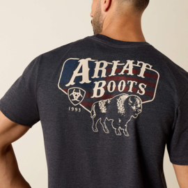 Ariat American Bison Classic Fit T-Shirt Charcoal