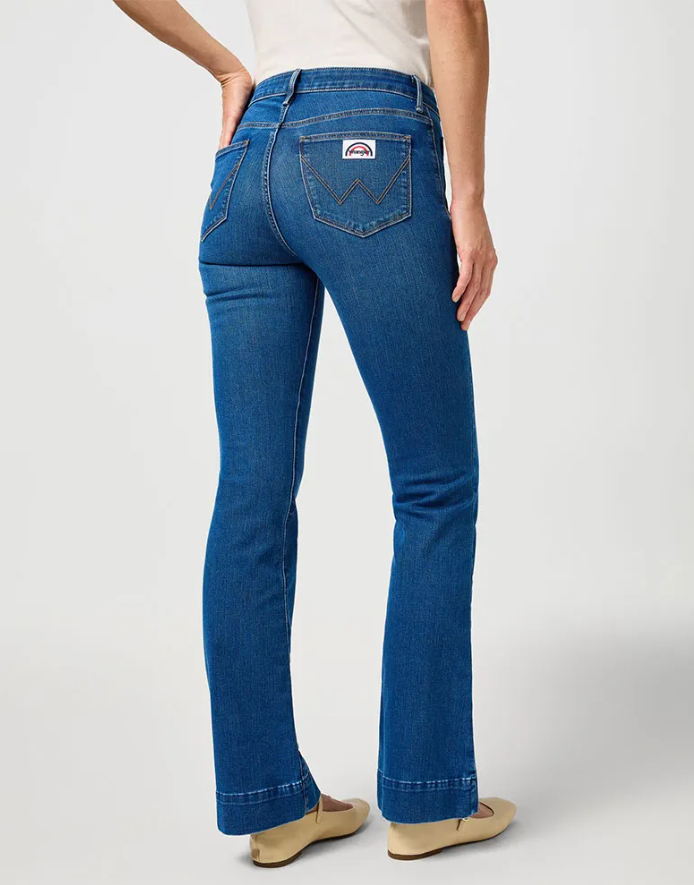 Wrangler Jeans Flare Serene Storm - Lengte 34"